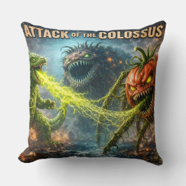 Attack of the Colossus retro monster movie throw c クッション