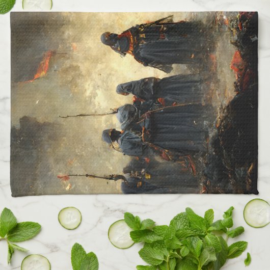 Attack the place キッチンタオル (折り畳み)