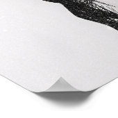 Attack Titan Figure Dark Anime Line Art ポスター (角)