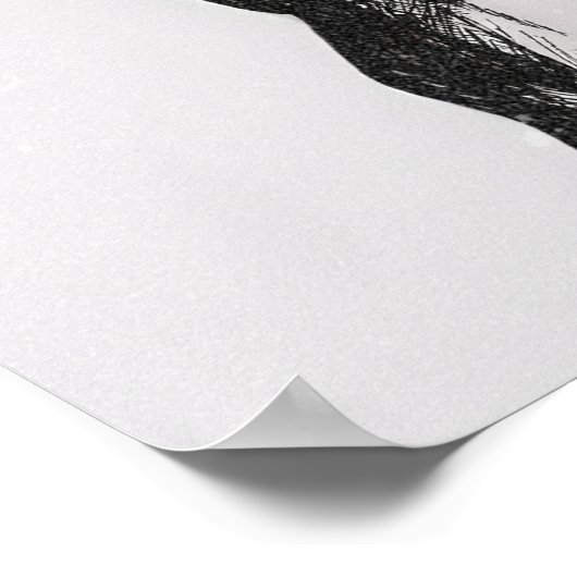 Attack Titan Figure Dark Anime Line Art ポスター (角)