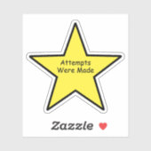 Attempts Were Made Star Sticker – Funny Sticker シール (シート)