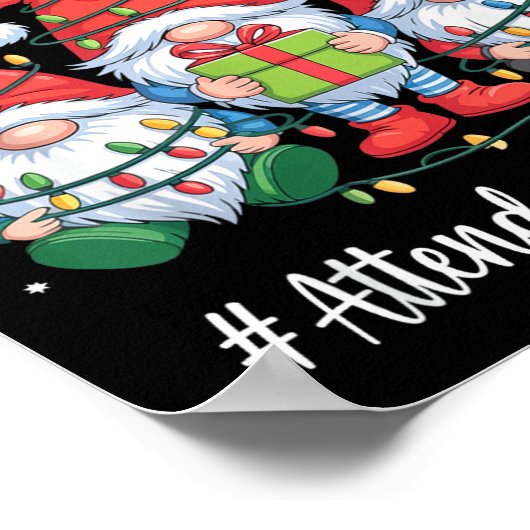 Attendance Clerk Gnome Everything Is Fine Funny Ch ポスター (角)