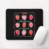 Attendance Is My Jam Office Staff Strawberry Coque マウスパッド (マウス)
