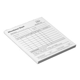 Attendance Log | ビジネス ロゴ 剥離式 ノートパッド