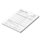 Attendance Log | Business Logo Tear-Off  ノートパッド (回転)