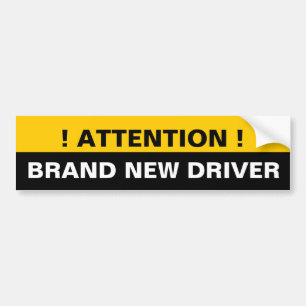Attention Brand新しいドライ警告バー バンパーステッカー