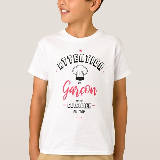 Attention cuisinier au top tシャツ (正面)