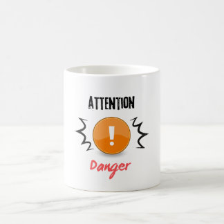 attention danger コーヒーマグカップ