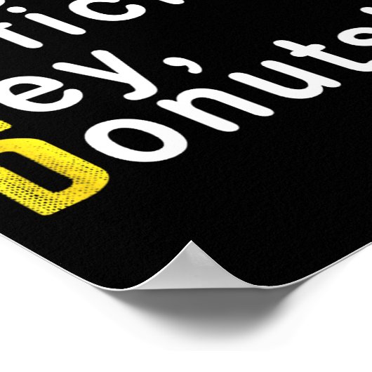 Attention Deficit Hey Donuts Funny Gift Tee Adhd M ポスター (角)