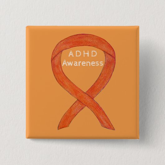 Attention Deficit Hyperactivity Disorder (ADHD)Pin 缶バッジ (正面)