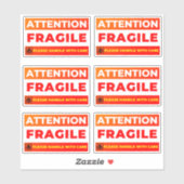 Attention Fragile Shipping Stickers (Vinyl Labels) シール (シート)