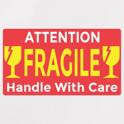 Attention Fragile Stickers – Handle With Care Ship ラベル (デザイン2)