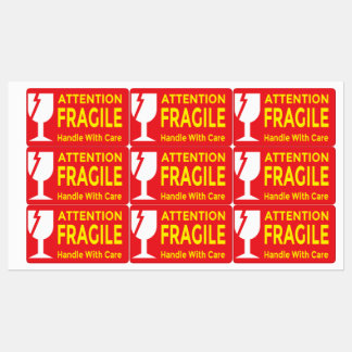 Attention Fragile Stickers – Handle With Care Ship ラベル
