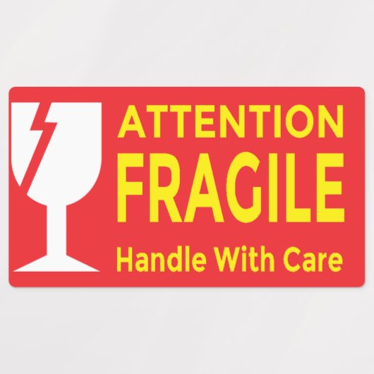 Attention Fragile Stickers – Handle With Care Ship ラベル (デザイン1)