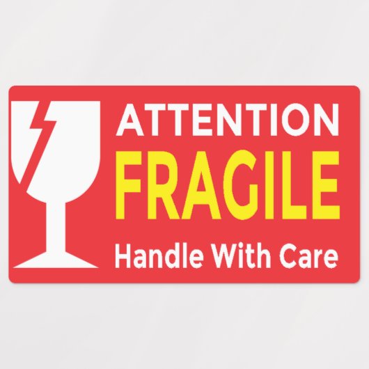 Attention Fragile Stickers – Handle With Care Ship ラベル (デザイン2)