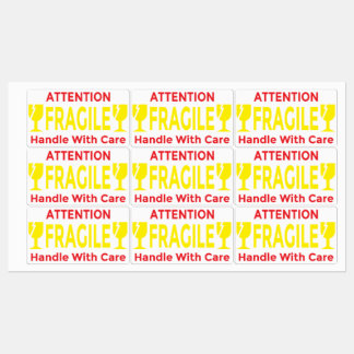 Attention Fragile Stickers – Handle With Care Ship ラベル
