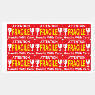 Attention Fragile Stickers – Handle With Care Ship ラベル