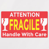 Attention Fragile Stickers – Handle With Care Ship ラベル (デザイン2)
