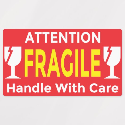Attention Fragile Stickers – Handle With Care Ship ラベル (デザイン2)