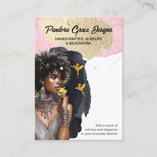 Attention-Grabbing Jewelry & Earring Display Card 名刺 (正面)
