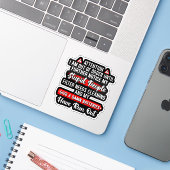 Attention Im Out Of Order Sarcastic Funny Gift シール (ノートパソコンとiPhone)