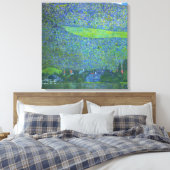 AtterseeでUnterachクリムト、ヴィンテージアールヌーボー キャンバスプリント (インサイチュ (寝室))