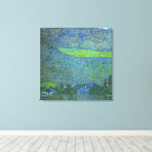 AtterseeでUnterachクリムト、ヴィンテージアールヌーボー キャンバスプリント (インサイチュ (ウッドフロア))