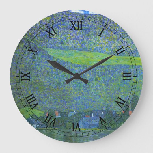 AtterseeでUnterachクリムト、ヴィンテージアールヌーボー ラージ壁時計 (正面)