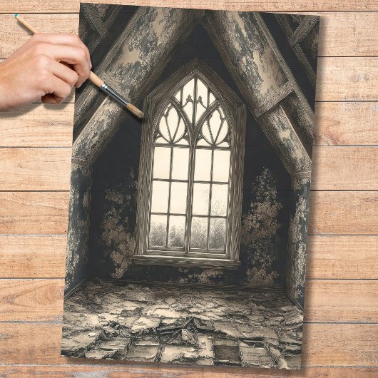 Attic Window 1デコページ紙 薄葉紙