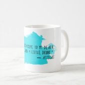 Atticusの引用文のコーヒー・マグ: 遅く、愛で、及び飲まれる コーヒーマグカップ (正面右)