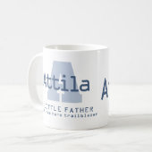Attilaの名前はモノグラムA青を意味する コーヒーマグカップ (正面左)