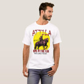 Attila 「日曜日のフン族」旅行(人のライト前部) tシャツ (正面フル)