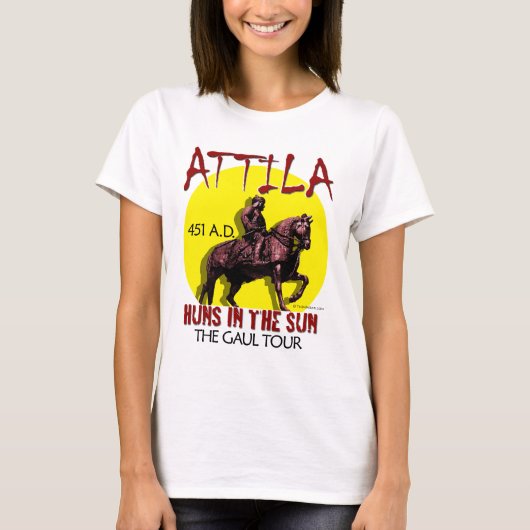 Attila 「日曜日のフン族」旅行(女性軽い前部) tシャツ (正面)