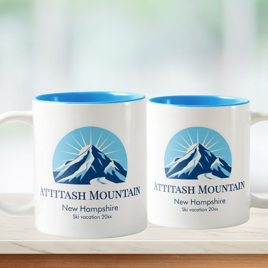 Attitash Mountai New Hampshire ski resort souvenir ツートーンマグカップ