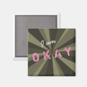 Attitation I am OK Light Beam on any Color マグネット (正面/裏面)
