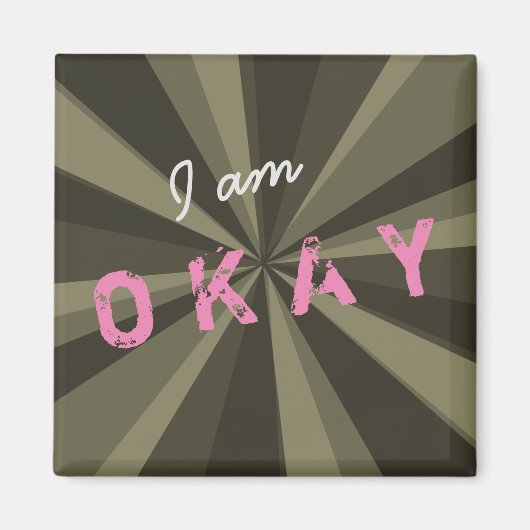 Attitation I am OK Light Beam on any Color マグネット (正面)