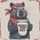 Attitude Capybara Sticker シール (正面)