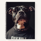 Attitude Dog in Sunglasses Notebook ノートブック (正面)