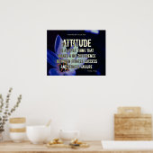 Attitude! Fitness Flower on Blue Poster ポスター (キッチン)
