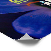 Attitude! Fitness Flower on Blue Poster ポスター (角)