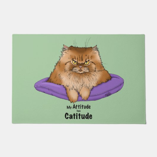 Attitude has Catitude ドアマット (正面)