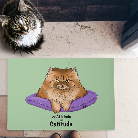 Attitude has Catitude ドアマット