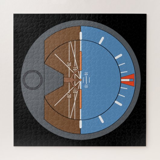 Attitude Indicator Aircraft Flight Instrument ジグソーパズル (横)