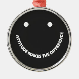 Attitude Makes The Difference Motivational Saying  メタルオーナメント