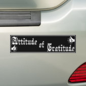 Attitude of Gratitude AA/NA slogan bumper sticker バンパーステッカー (車上)