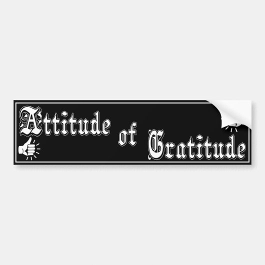 Attitude of Gratitude AA/NA slogan bumper sticker バンパーステッカー (正面)