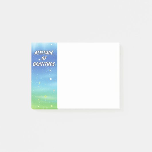 Attitude of Gratitude with starry sky ポストイット (正面)