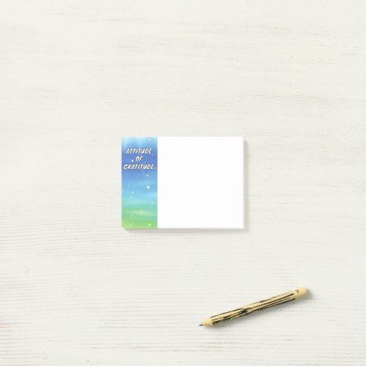Attitude of Gratitude with starry sky ポストイット (デスク上)