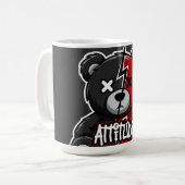 Attitude Split Bear | ライトニングX-Eyesテディグラフ コーヒーマグカップ (正面左)