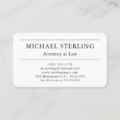 Attorney at Law 名刺 (裏面)